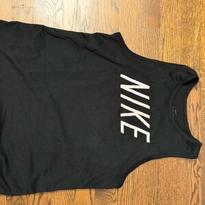 Nike Black Tank with White NIKE Vertical Logo